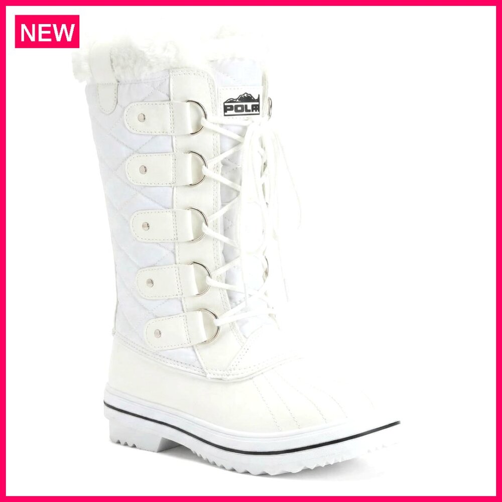 Women's Waterproof Snow Boots Fur Lined Winter Warm Mid Calf